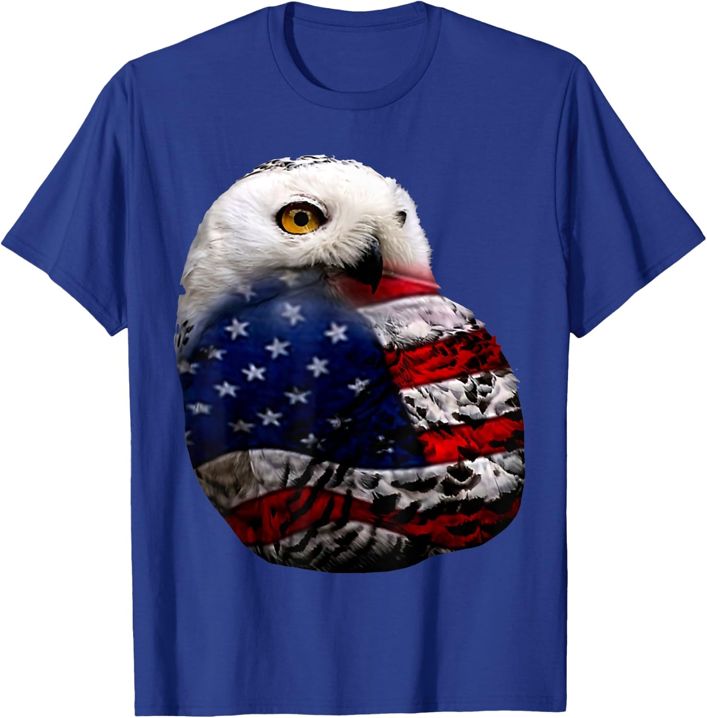 Owl flag outfit owl lovers bird lovers 4th of July T-Shirt - T-Shirt | Royal