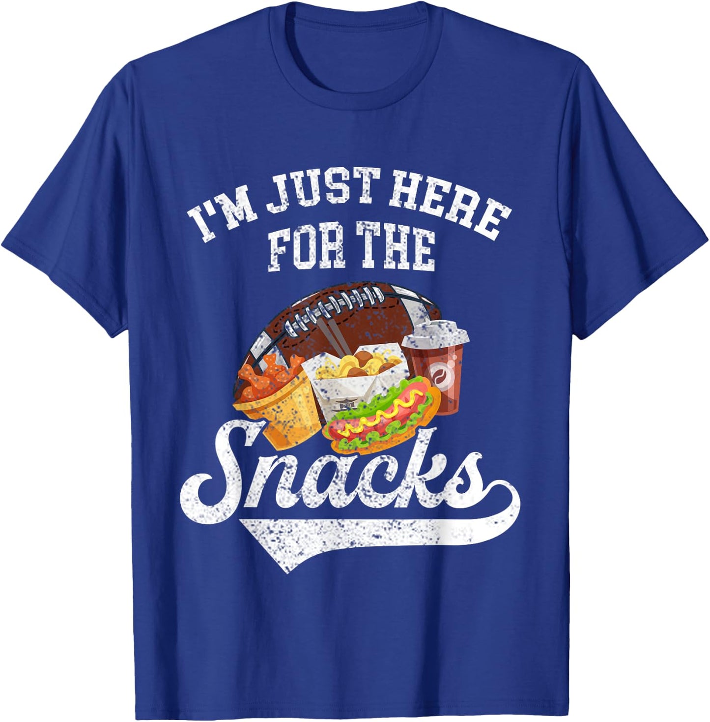 I'm Just Here For The Snacks Funny Fantasy Football Toddler T-Shirt - T-Shirt | Royal