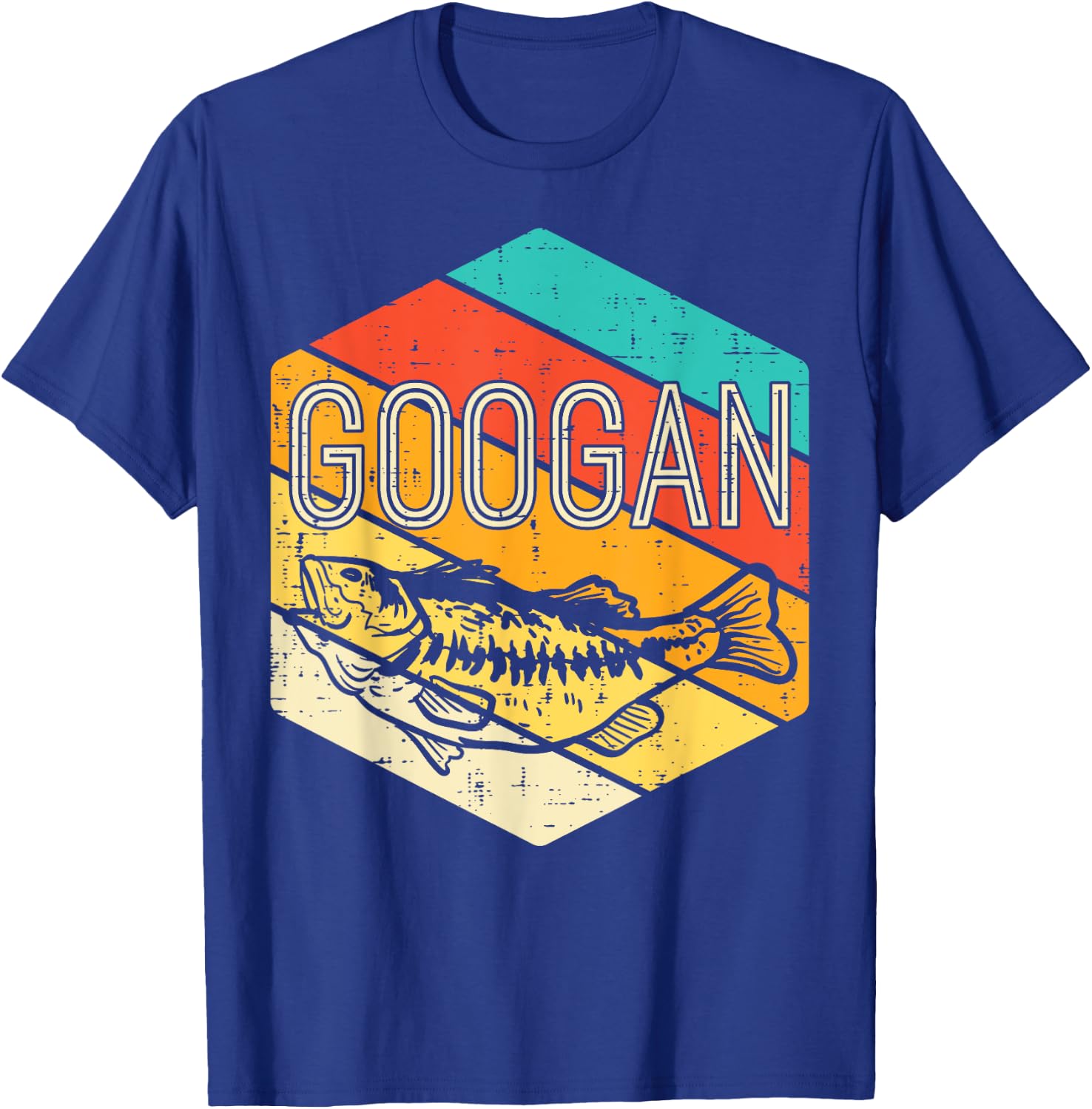 Googan Fish Retro Fishing Fisherman Angler Men Women Kids T-Shirt - T-Shirt | Royal