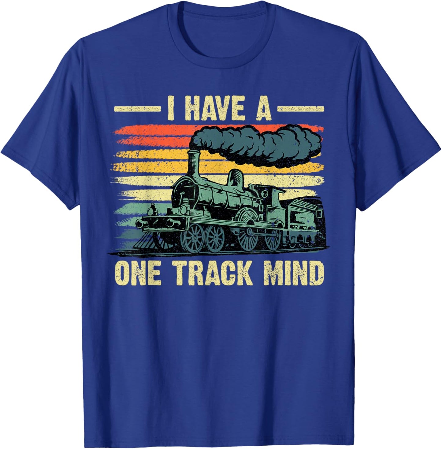 Train Gift Adult Train Lover Accessories & Stuff -Kids Kids Black Small Funny Train Art Women Kids Toddlers Railroad Lovers T-Shirt - T-Shirt | Royal