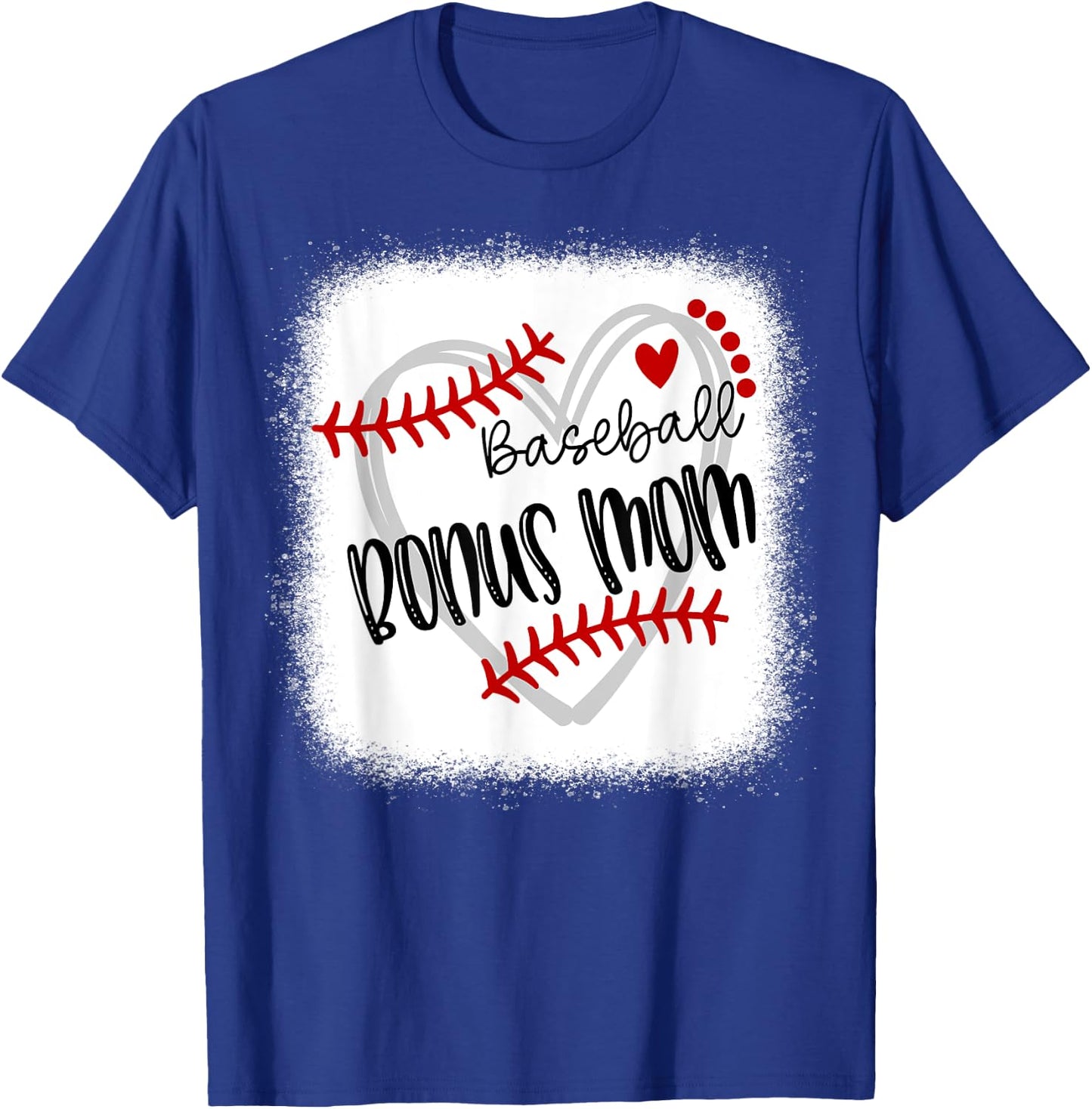 Personalized Baseball Heart Cute Bonus Mom Women T-Shirt - T-Shirt | Royal