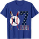 7 Years of Being Awesome Baseball 7th Birthday T-Shirt - T-Shirt | Royal