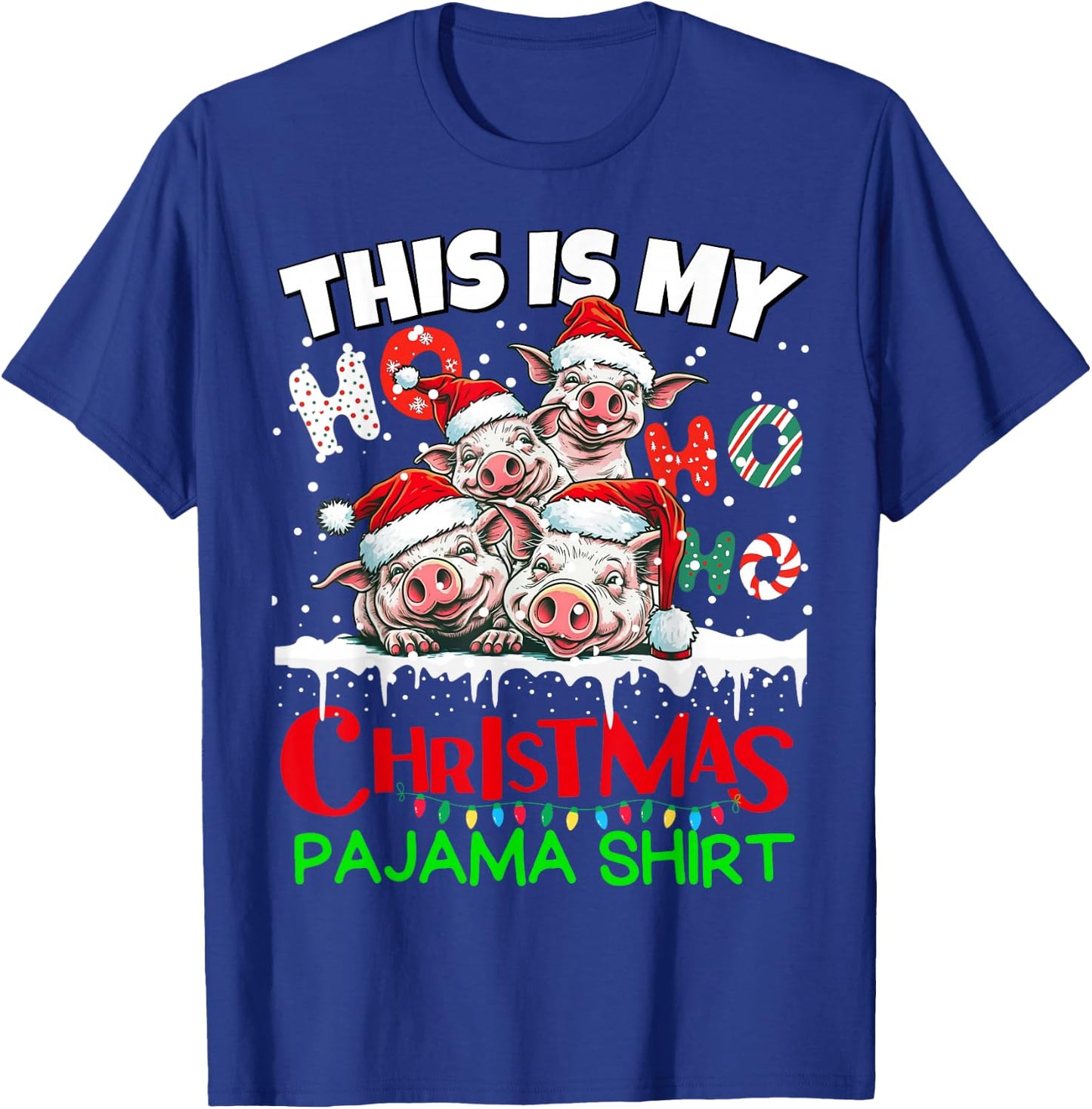 This is my Christmas Pajama shirt Pigs Santa for Kids T-Shirt - T-Shirt | Royal