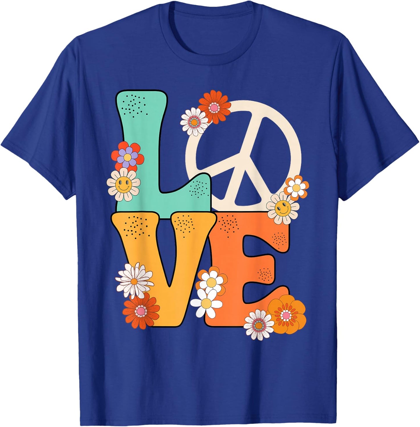 Peace Sign Love 60 s 70 s Shirts 70s Outfits T-Shirt - T-Shirt | Royal