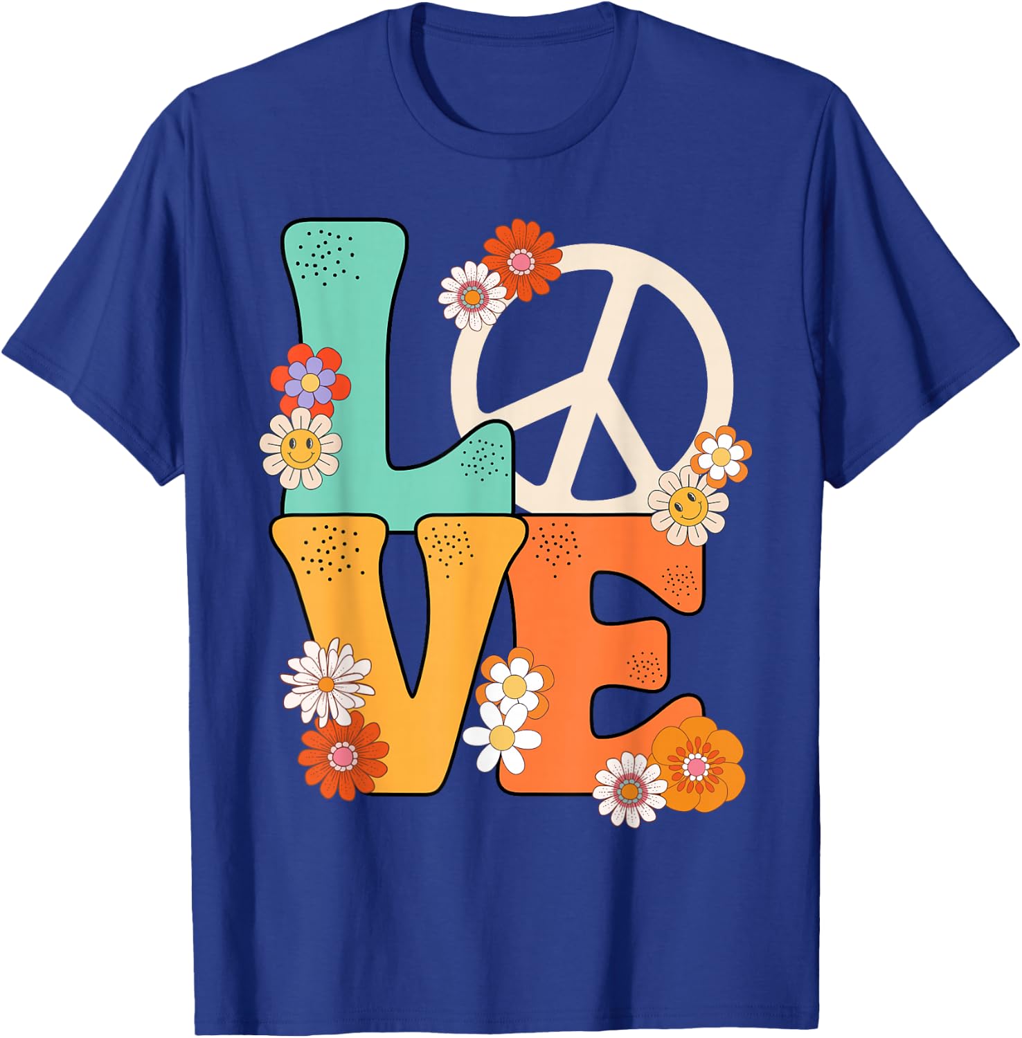 Peace Sign Love 60 s 70 s Shirts 70s Outfits T-Shirt - T-Shirt | Royal