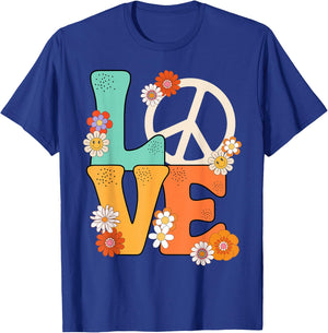 Peace Sign Love 60 s 70 s Shirts 70s Outfits T-Shirt - T-Shirt | Royal