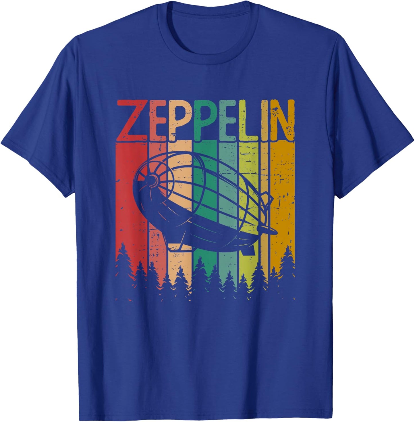 Retro Vintage Zeppelin 70s 80s Dirigible Airship T-Shirt - T-Shirt | Royal