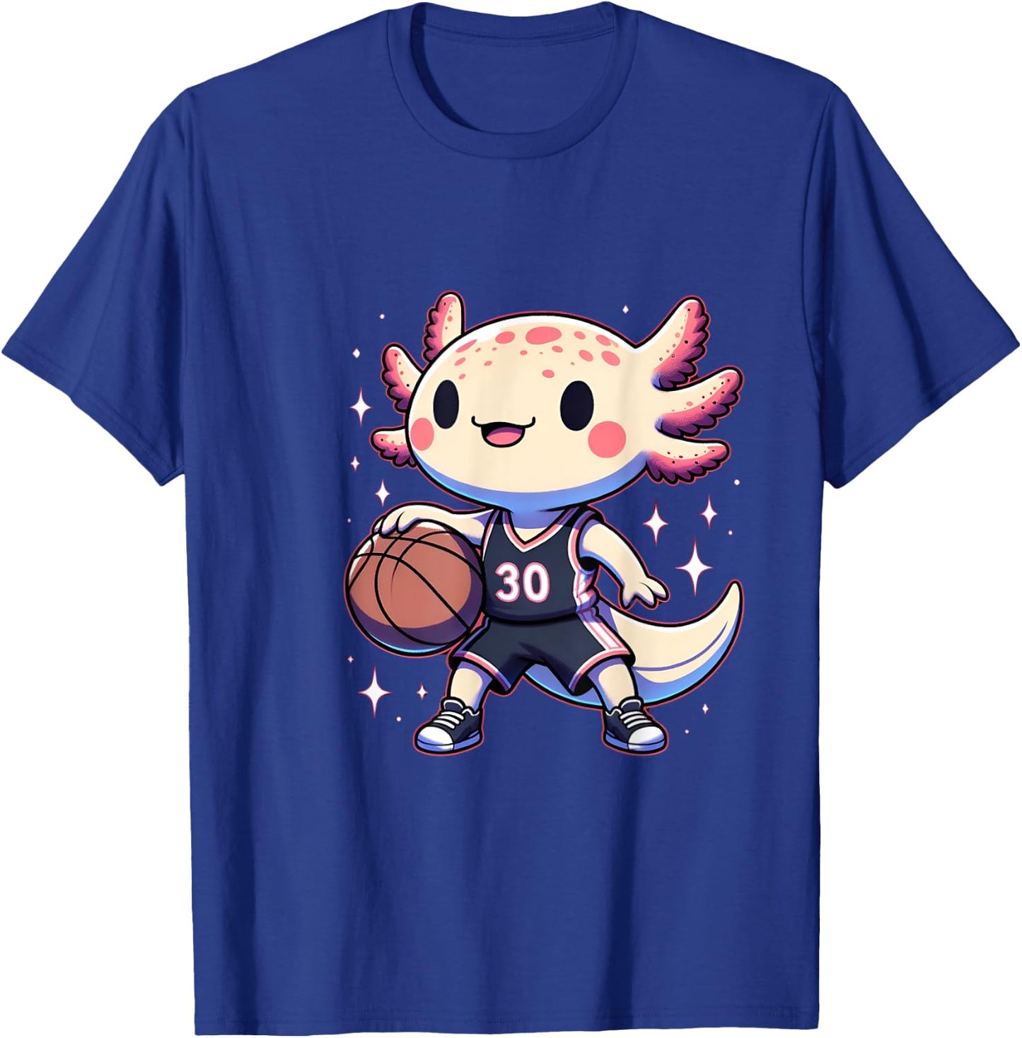 Funny axolotl basketball player boys girls T-Shirt - T-Shirt | Royal