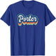 Porter First Name Boy Vintage Style 70s 80s Personalized T-Shirt - T-Shirt | Royal