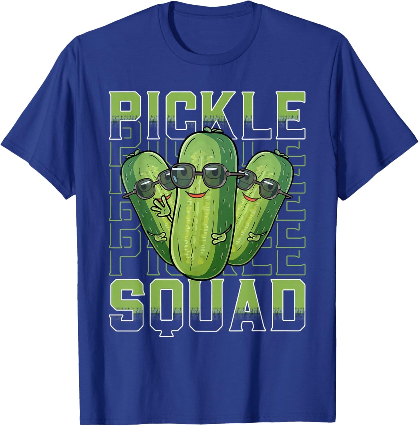 Pickle Squad Shirt Cucumber Cute Pickle Jar Funny Pickle T-Shirt - T-Shirt | Royal