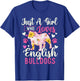Just A Girl Who Loves English Bulldogs - Dog Lover Puppy T-Shirt - T-Shirt | Royal