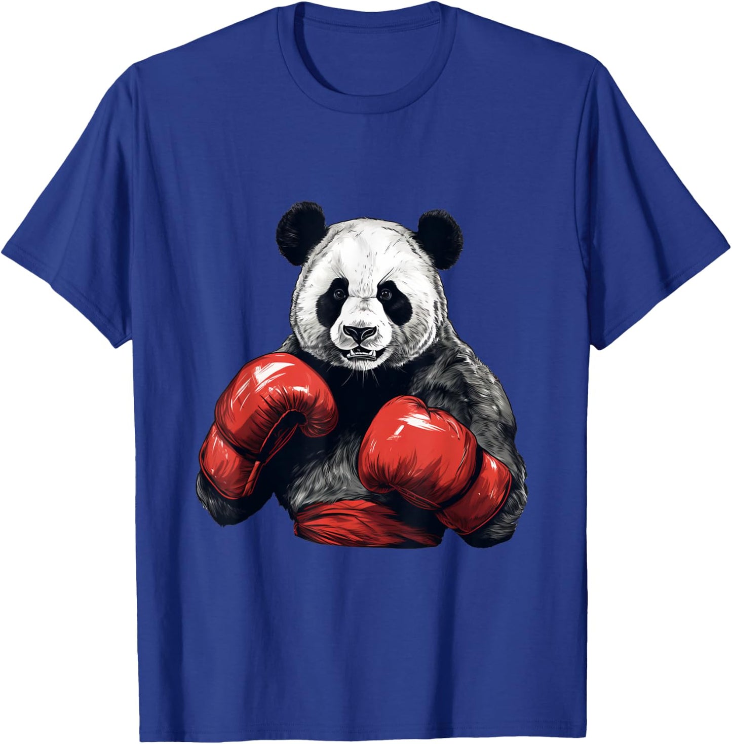 Panda Bear Wearing Boxing Gloves - Funny Boxing T-Shirt - T-Shirt | Royal