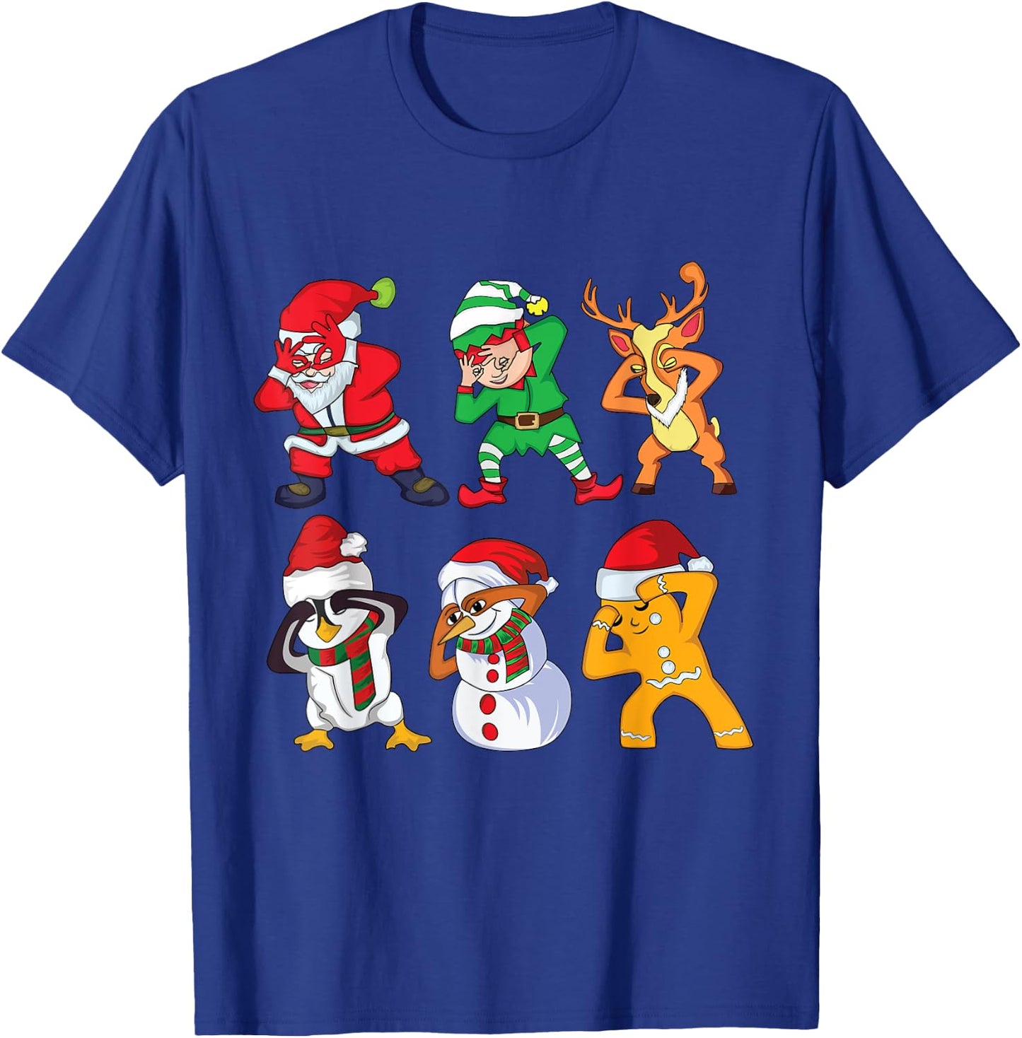 Christmas Santa Claus and Friends Griddy Dance T-Shirt - T-Shirt | Royal