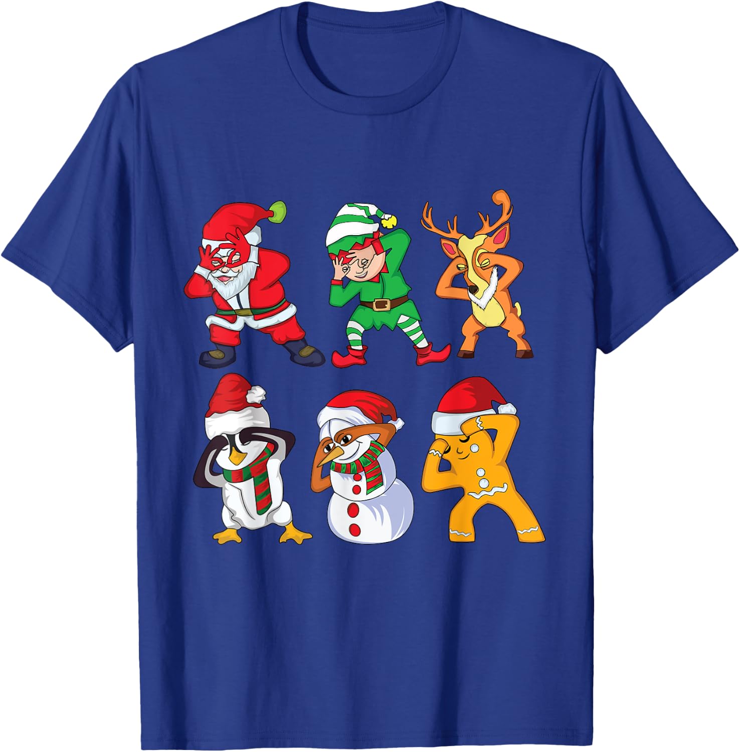 Christmas Santa Claus and Friends Griddy Dance T-Shirt - T-Shirt | Royal