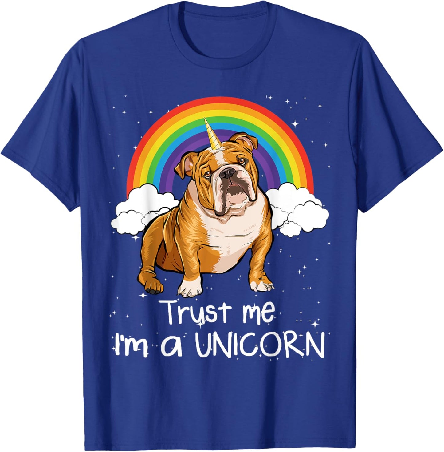 Rainbow Mágico Unicorn English Bulldog Women T-Shirt - T-Shirt | Royal