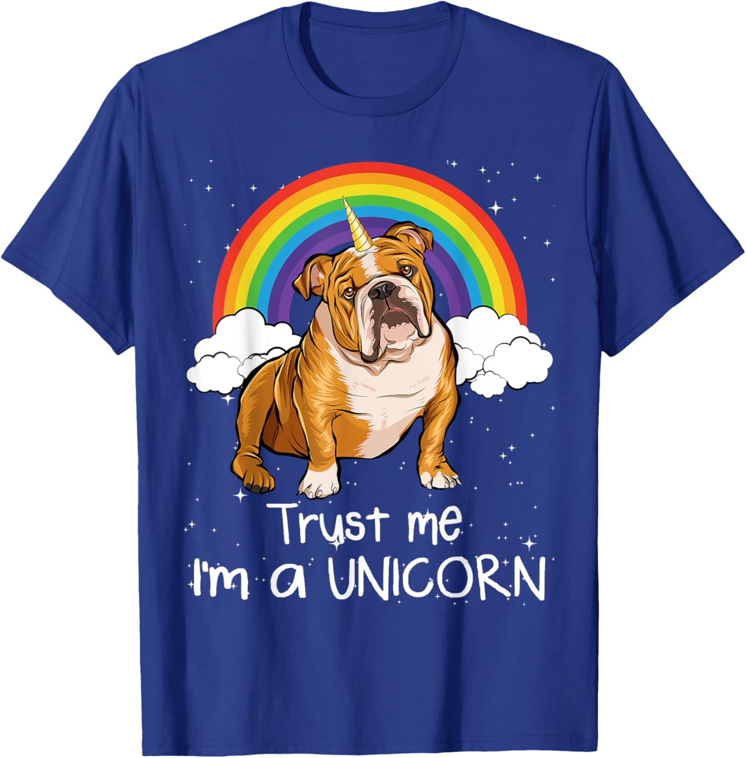 Rainbow Mágico Unicorn English Bulldog Women T-Shirt - T-Shirt | Royal