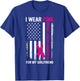 I Wear Pink For My Girlfriend US Breast Cancer Awareness T-Shirt - T-Shirt | Royal