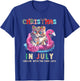 Christmas In July Chillin Cats Flamingo Float Meowy Xmas T-Shirt - T-Shirt | Royal