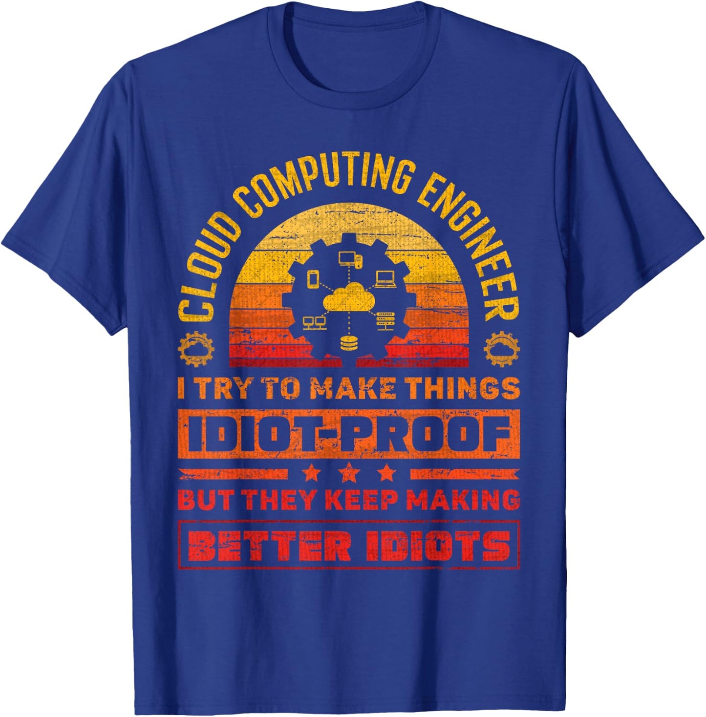 Cloud Specialist Cloud Engineer Cloud Computing Engineer T-Shirt - T-Shirt | Royal