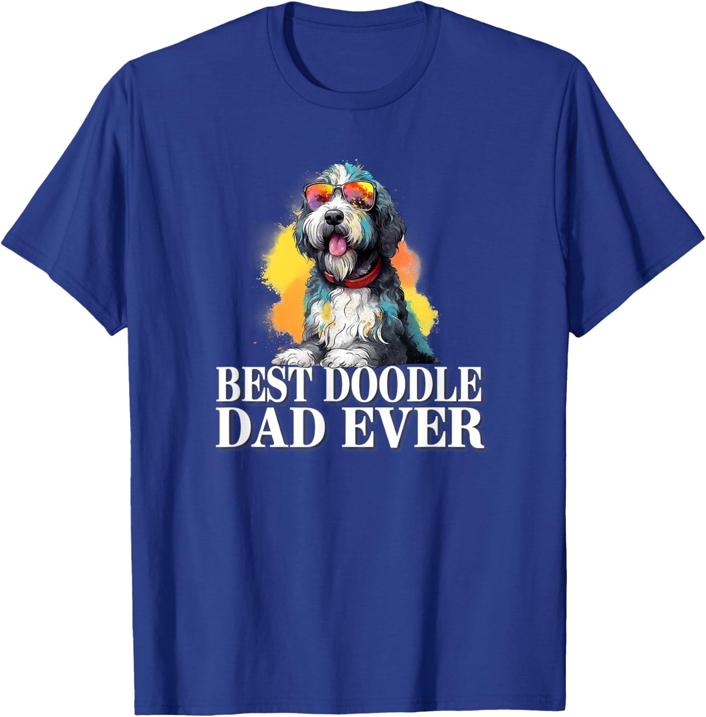 Cute Dog Lover Sunglasses Best Bernedoodle Dad Women Kids T-Shirt - T-Shirt | Royal
