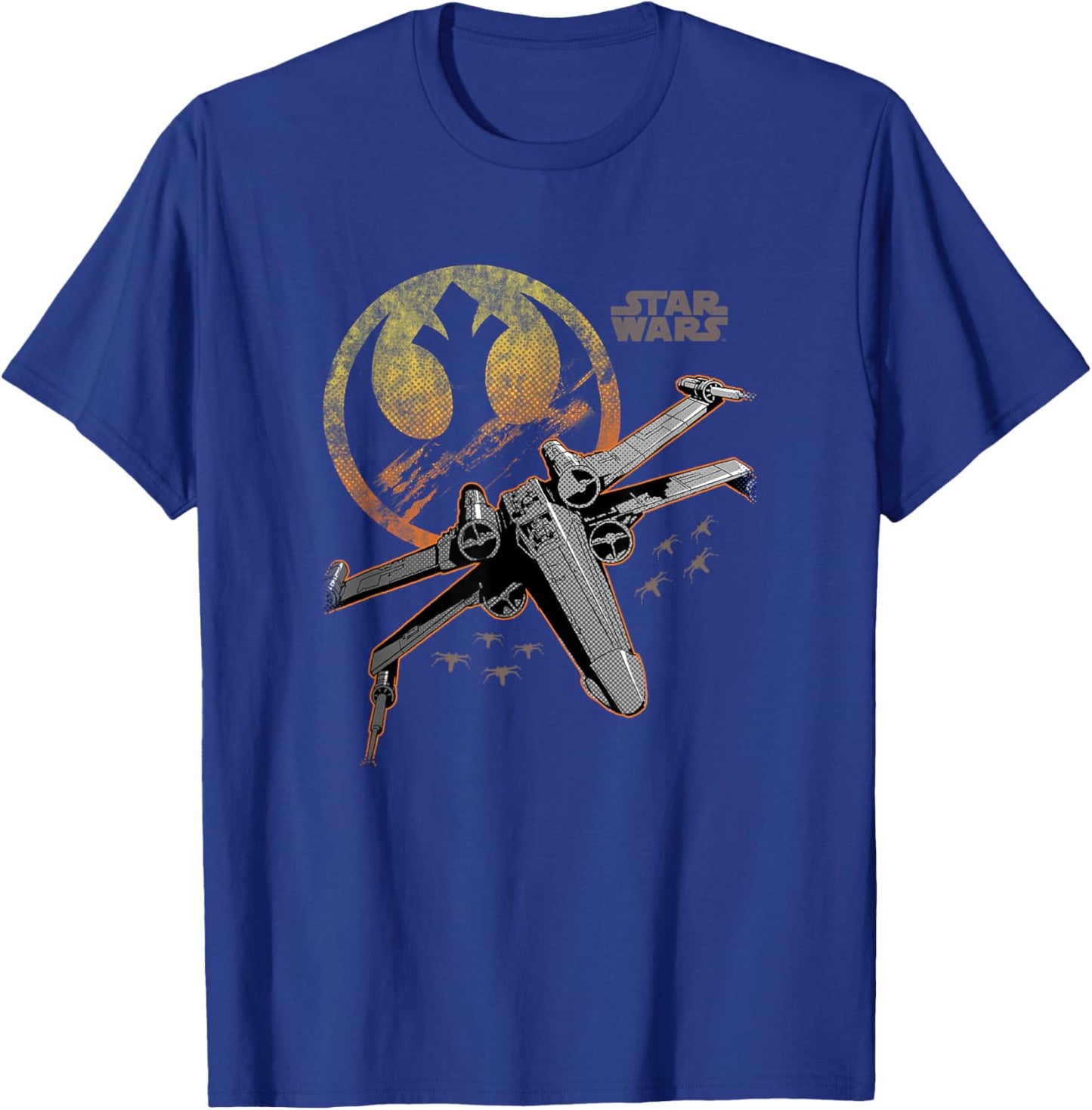 Star Wars Classic Rebel Alliance Vintage X-Wing Fighter T-Shirt - T-Shirt | Royal