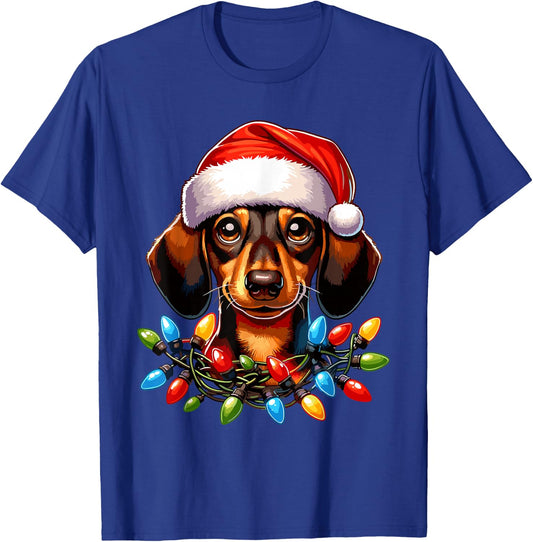 Dog Owner Xmas Men Women Favorite Dachshund Christmas T-Shirt - T-Shirt | Royal