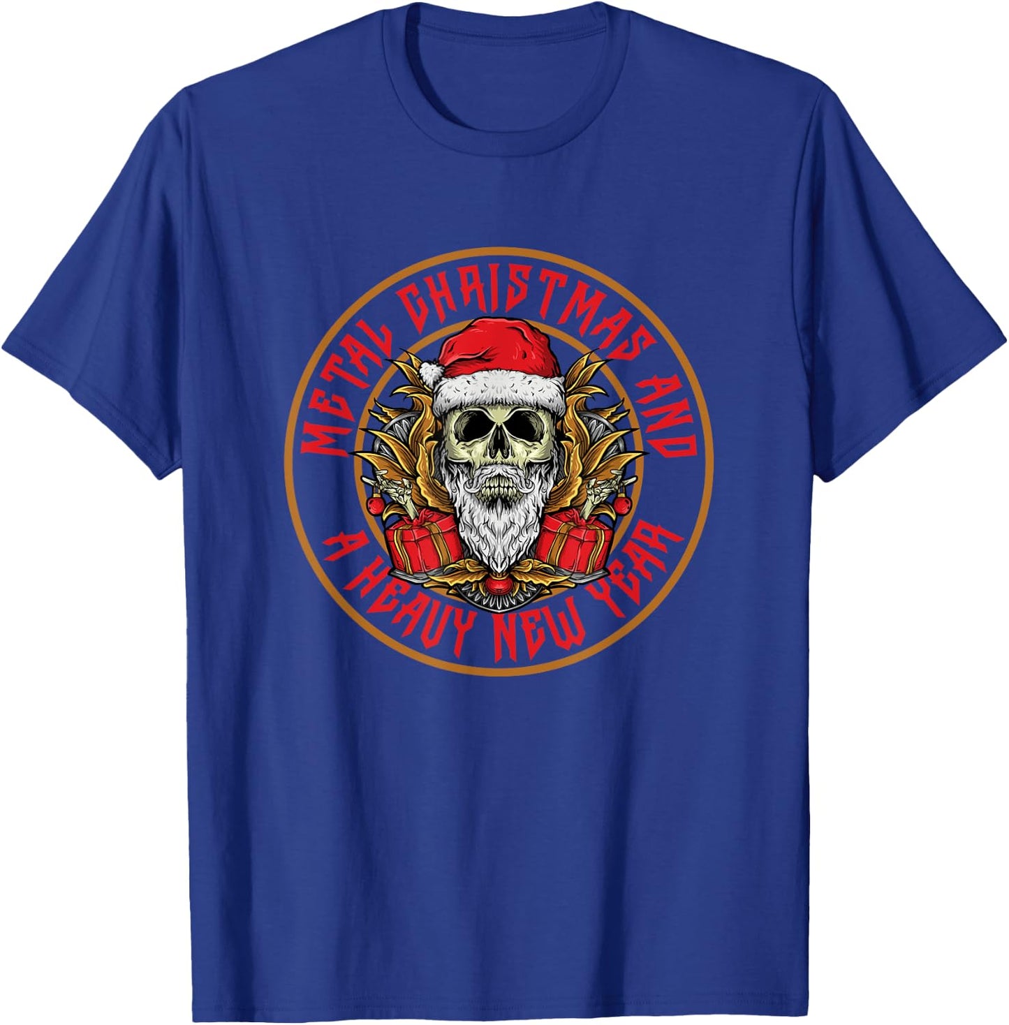 Metal Christmas Heavy New Year Metalhead Rock Death Band T-Shirt - T-Shirt | Royal