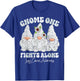 Lung Cancer Awareness Month White Ribbon Gnomies T-Shirt - T-Shirt | Royal