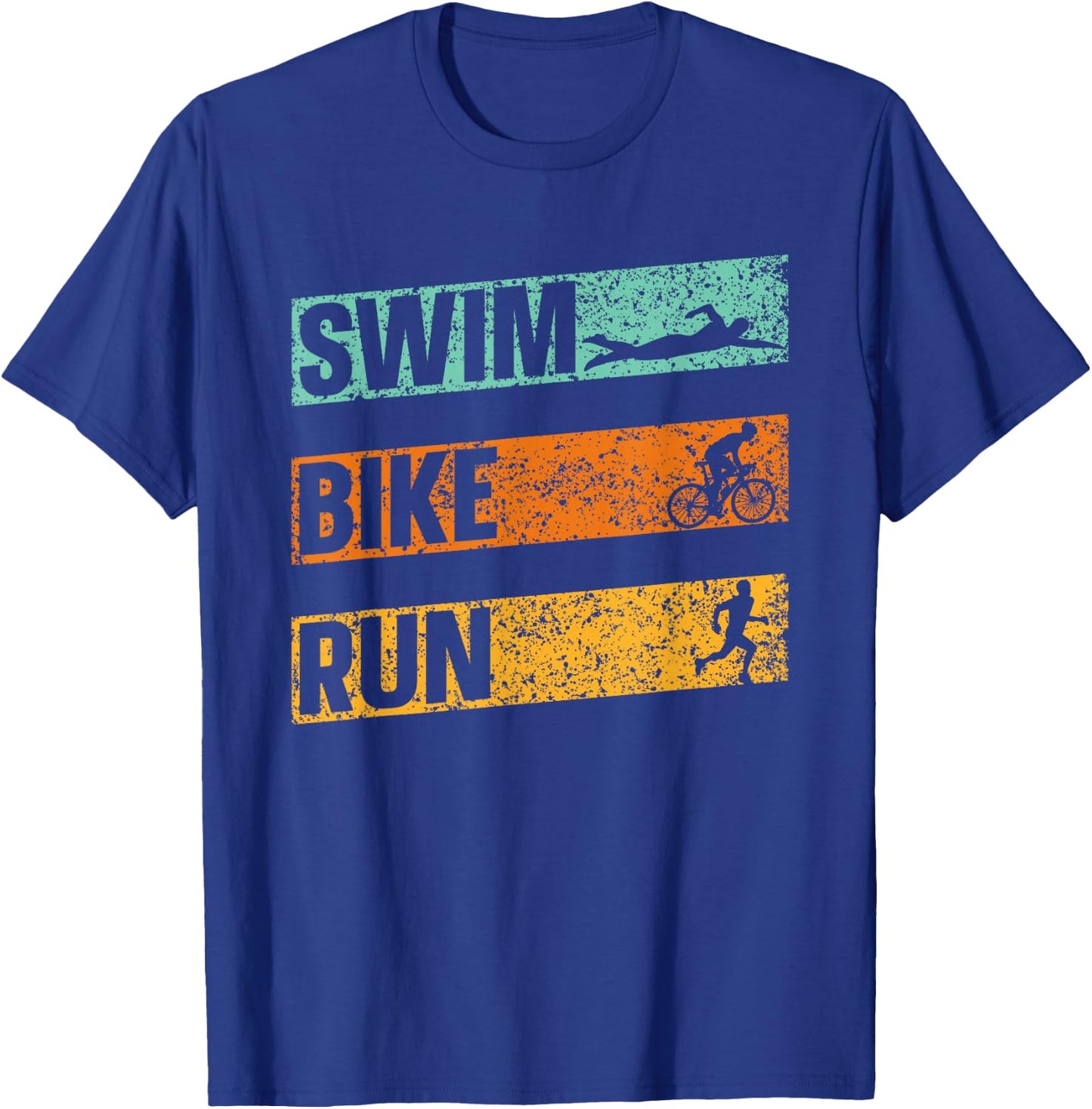Swim Bike Run Triathlete Sports Triathlon Triathlons T-Shirt - T-Shirt | Royal