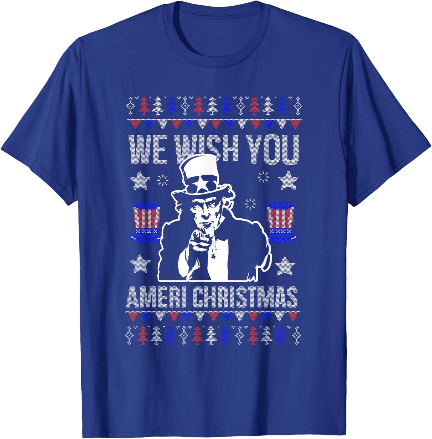 Threadrock -Adults Black Ugly Christmas T-Shirt - T-Shirt | Royal