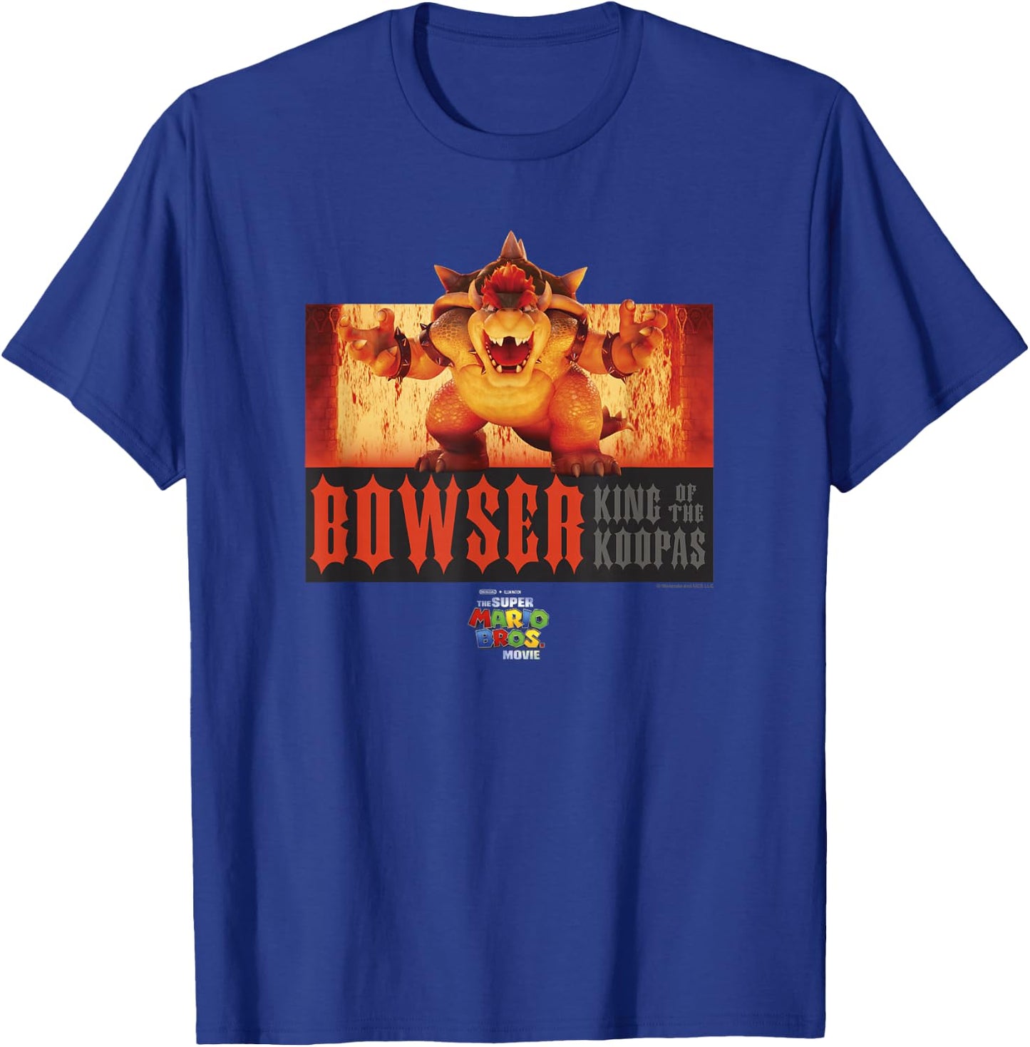 The Super Mario Bros. Movie Bowser Roaring Portrait T-Shirt - T-Shirt | Royal