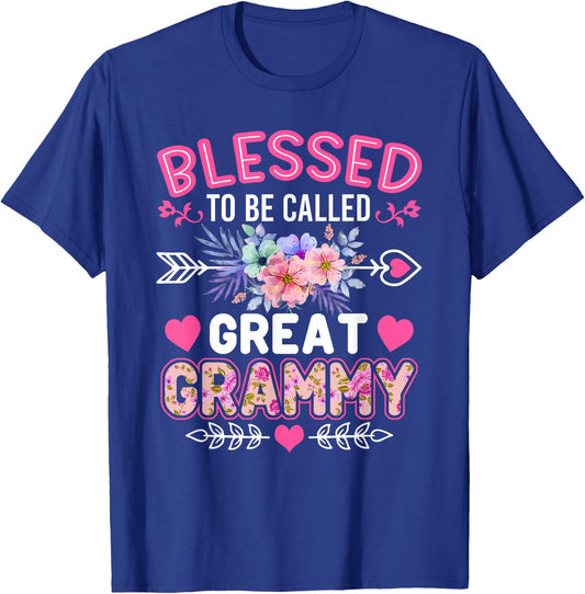 Blessed To Be Called Great Grammy Shirt Funny Mother's Day T-Shirt - T-Shirt | Royal