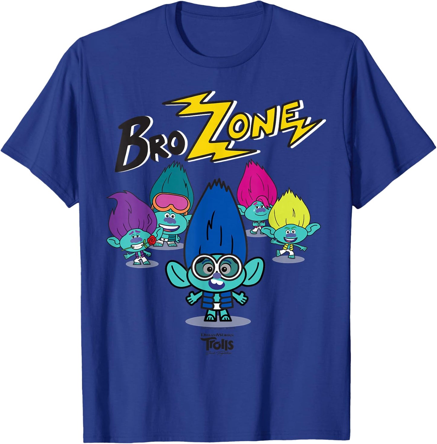 DreamWorks Trolls Band Together BroZone Spotlight T-Shirt - T-Shirt | Royal