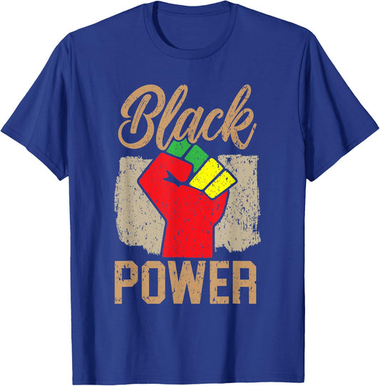 Black Power Black Pride Melanin African American T-Shirt - T-Shirt | Royal