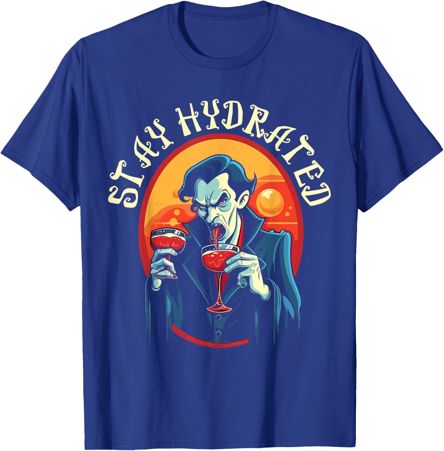 Dracula Halloween Scary Trick Or Treat Spooky Vampire T-Shirt - T-Shirt | Royal