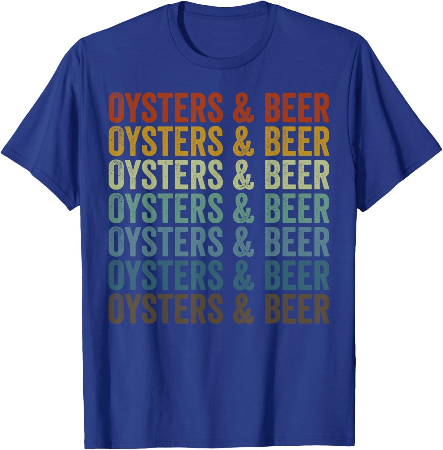 Oysters & Beer Oyster Oyster Shucking Seafood Lover Beer T-Shirt - T-Shirt | Royal
