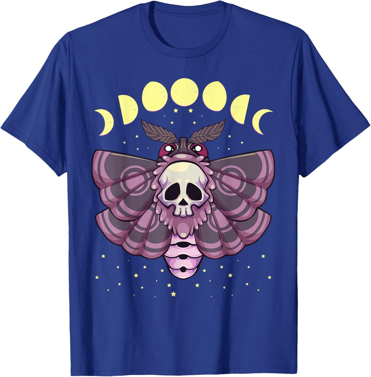 Pastel Goth Kawaii Anime Creepy Moth with Moon Phase T-Shirt - T-Shirt | Royal
