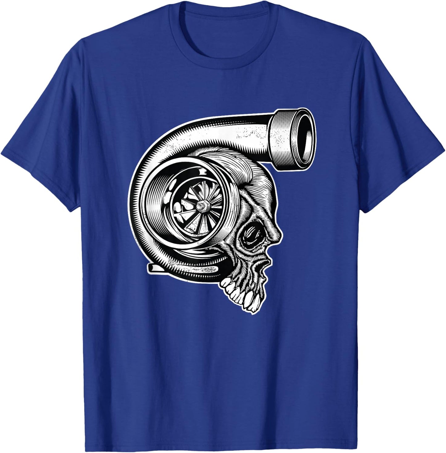 Turbocharger Skull Turbo Fast Race Car Boost Mechanic Tuning T-Shirt - T-Shirt | Royal