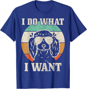 Poodle Do What I Want Funny Dog Mom Vintage Standard Poodle T-Shirt - T-Shirt | Royal