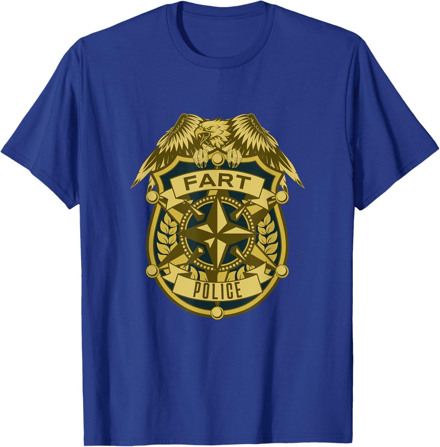 Fart Police Funny Flatulence Gross Farter Farting T-Shirt - T-Shirt | Royal