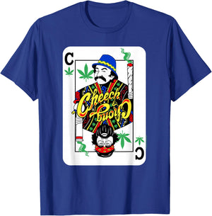 Cheech & Chong Playing Card C Of Weeds T-Shirt - T-Shirt | Royal