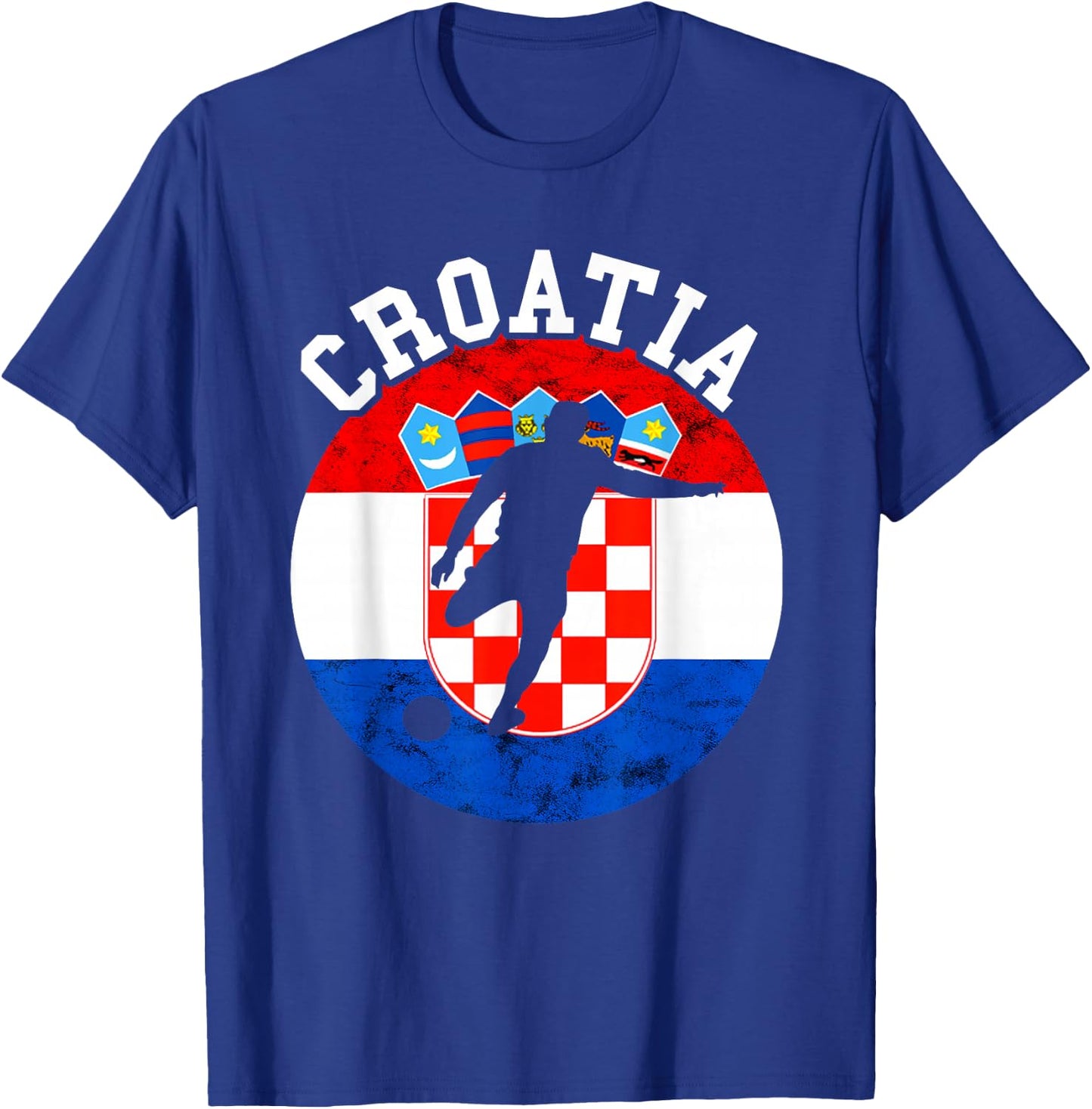 Croatia Croatian Football Croatian Flag Hrvatska Soccer Team T-Shirt - T-Shirt | Royal