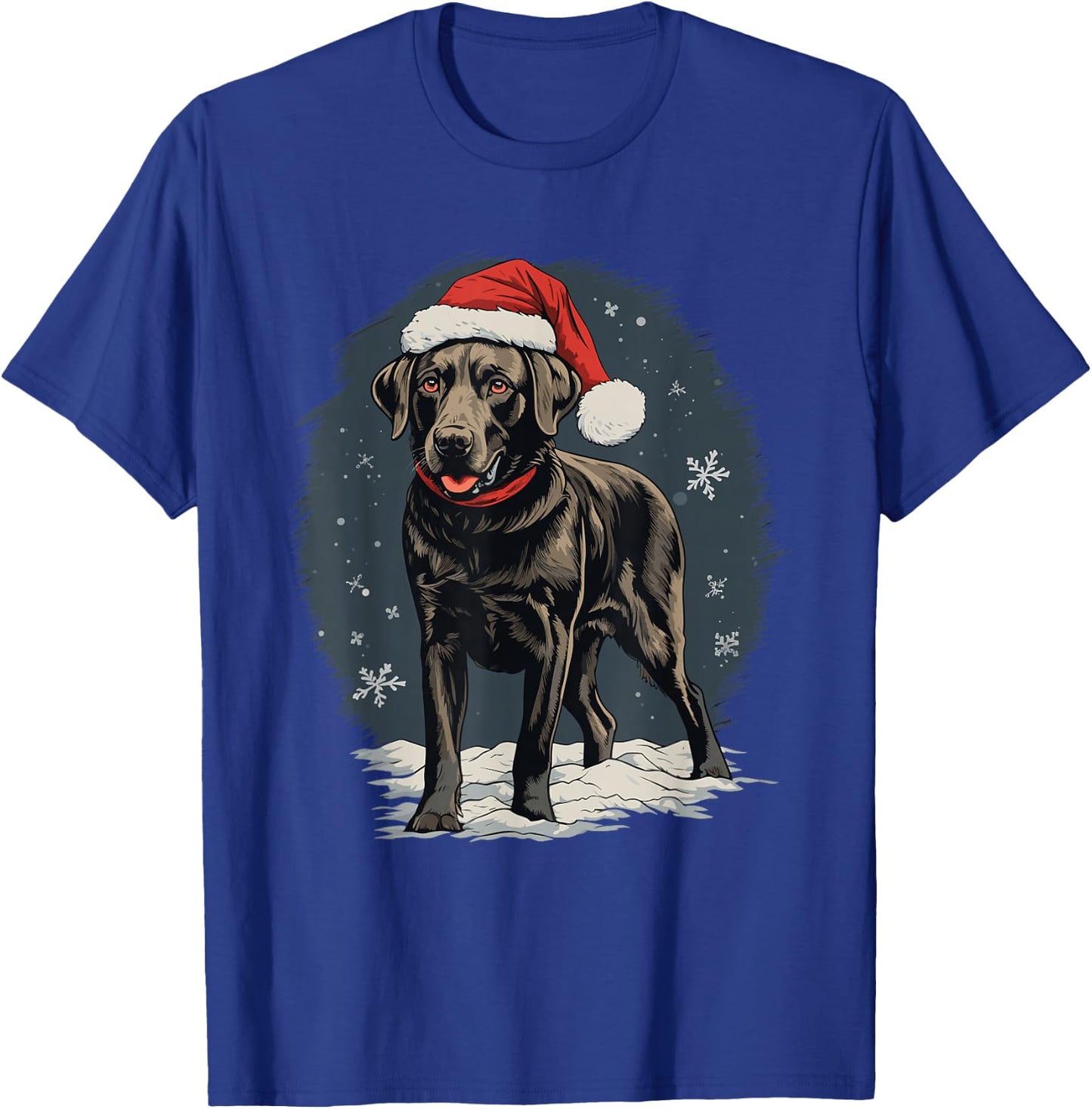 Black Labrador Christmas Santa Hat Xmas Pajama T-Shirt - T-Shirt | Royal