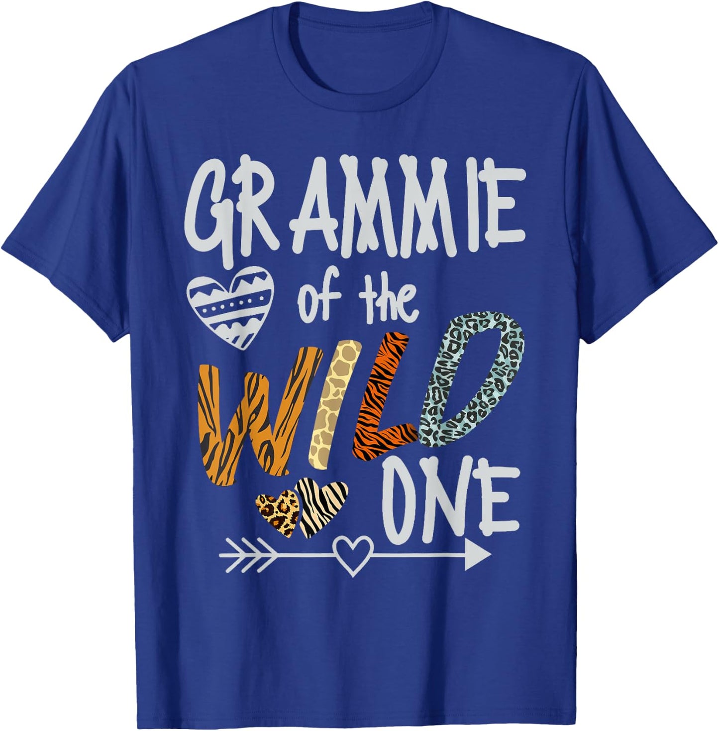 Grammie of The Wild One Animal Safari 1st Birthday Theme T-Shirt - T-Shirt | Royal