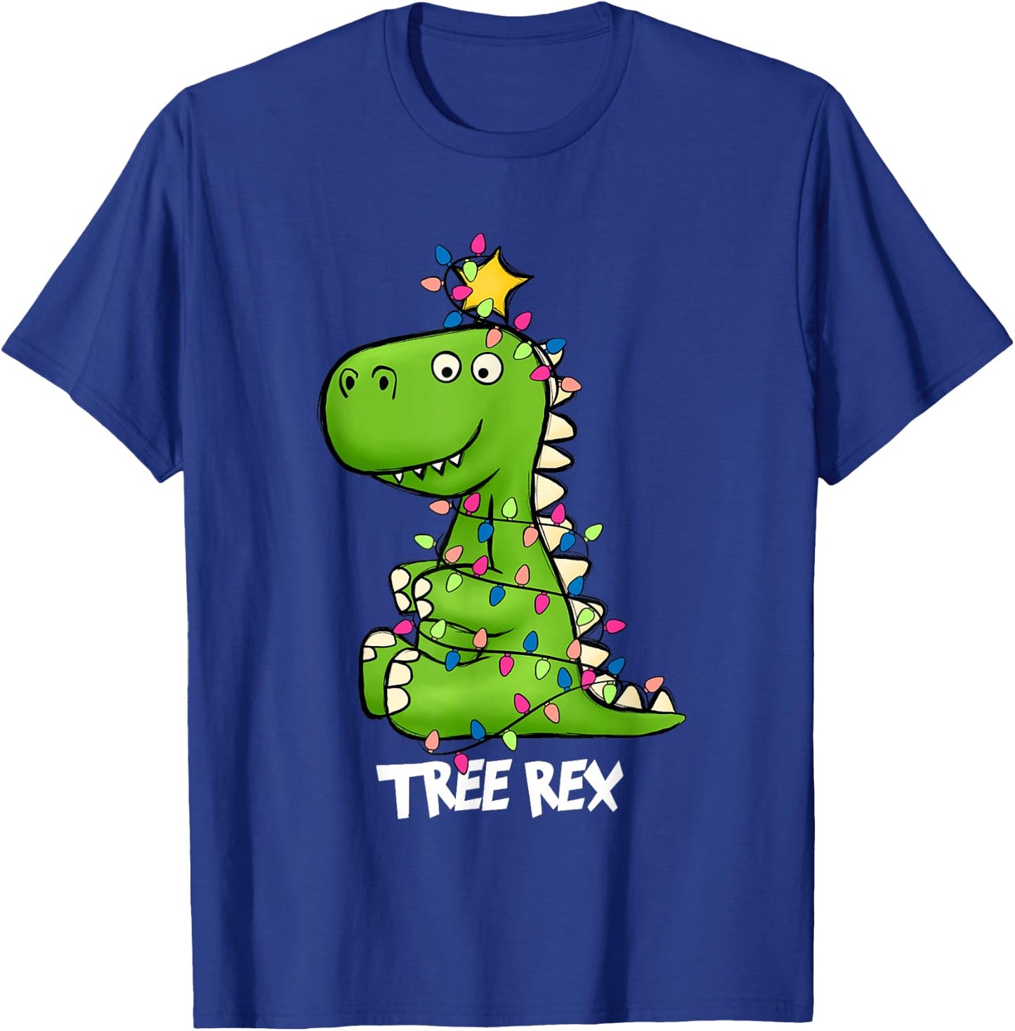 Tree Rex Funny Xmas Trex Boys Toddler Christmas Dinosaur T-Shirt - T-Shirt | Royal