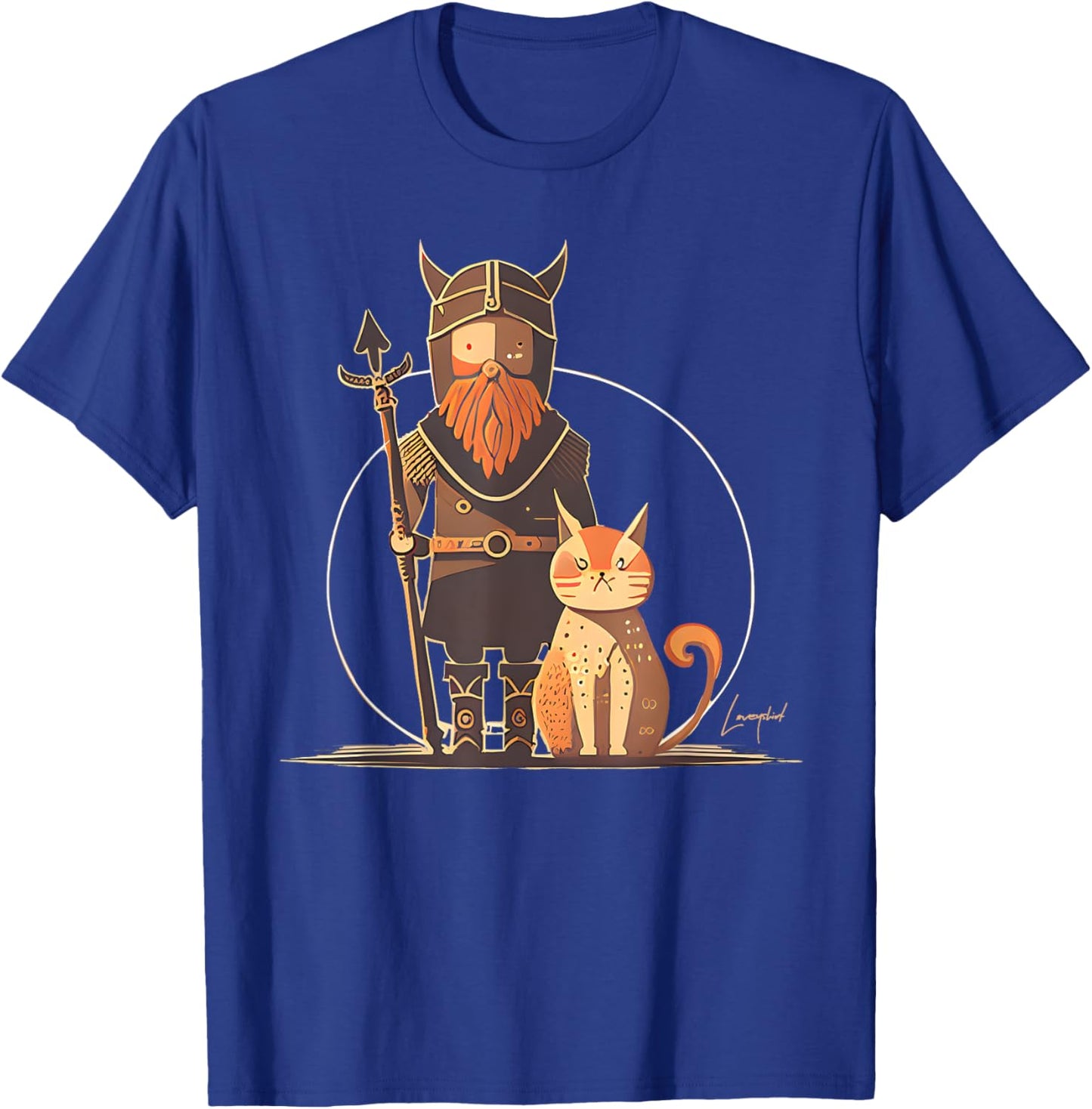 Nordic Duo - Cat and Vikings fans T-Shirt - T-Shirt | Royal