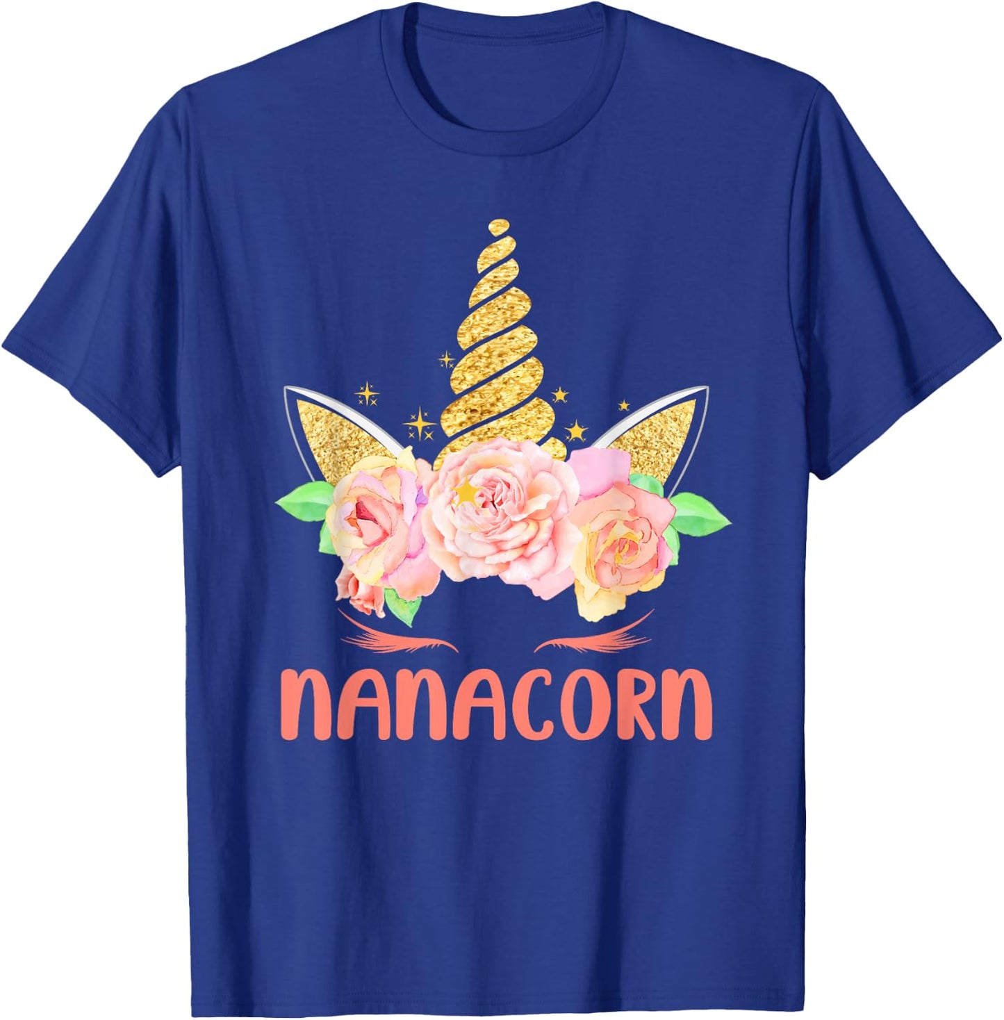 Funny Nanacorn Unicorn Mama Lover Family Matching Costume T-Shirt - T-Shirt | Royal