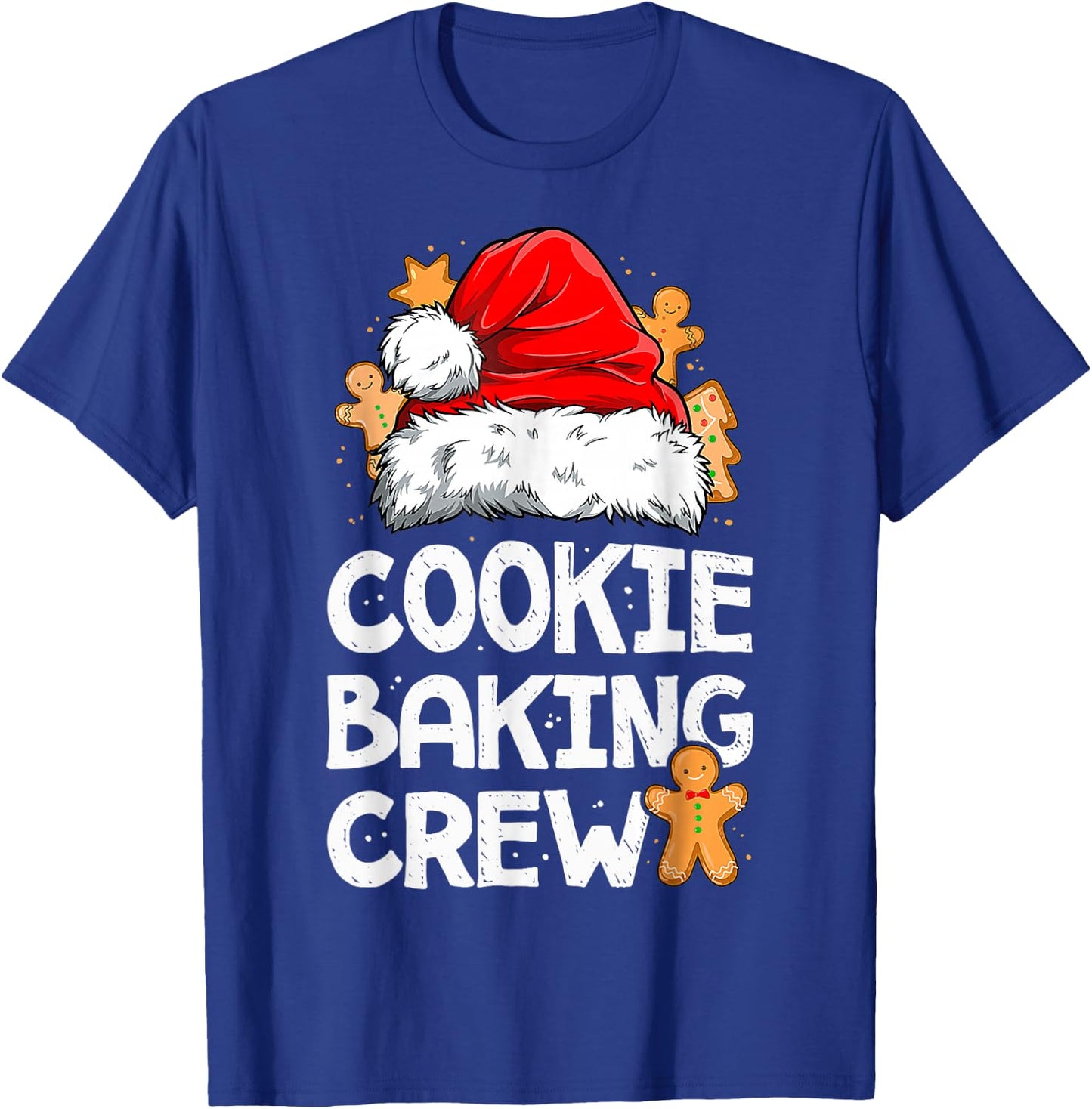 Cookie Baking Crew Funny Christmas Lights Santa Baker Cookie T-Shirt - T-Shirt | Royal