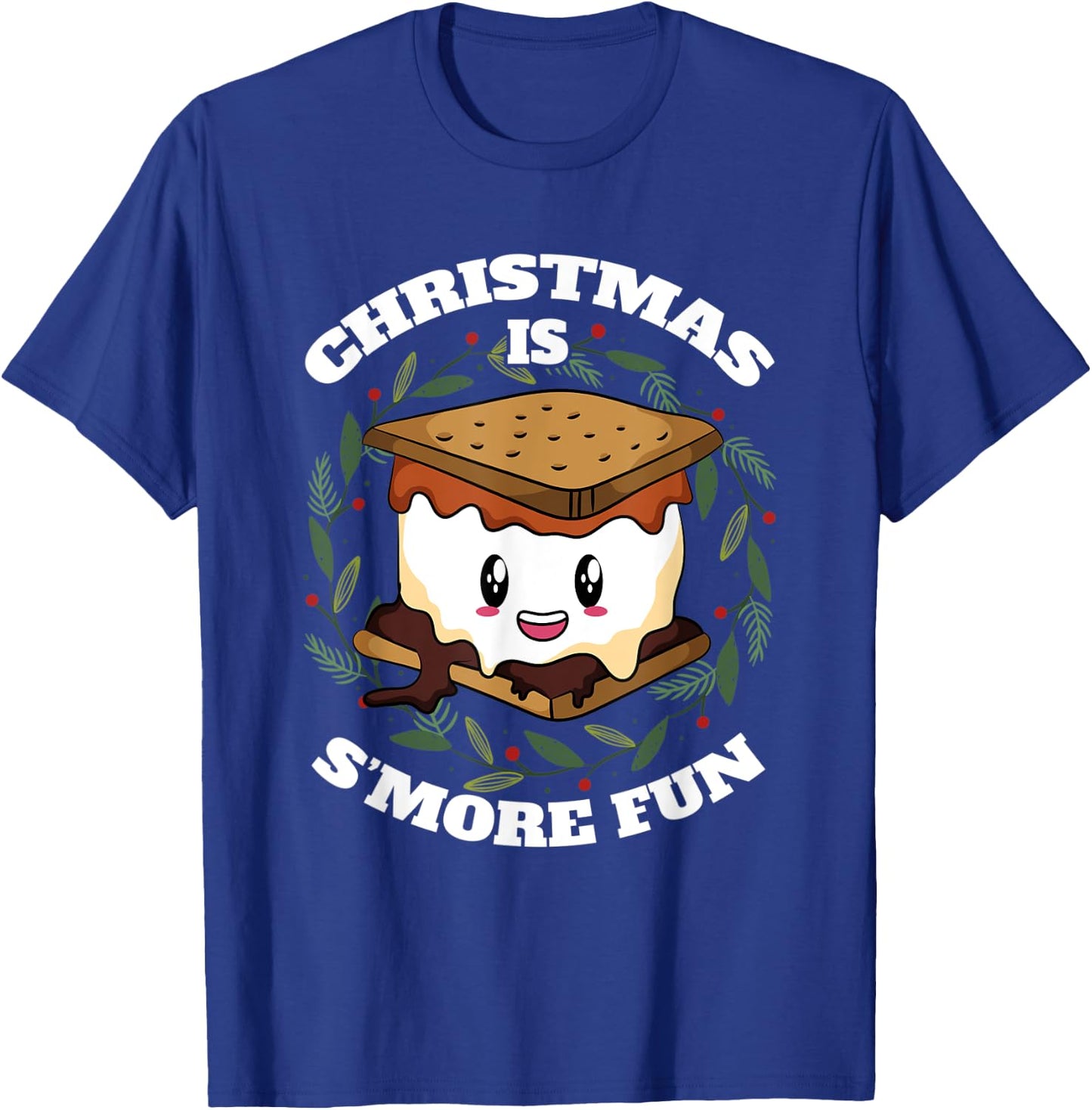 Christmas Is S'more Fun Toddler Boy Camping Cute Smores T-Shirt - T-Shirt | Royal
