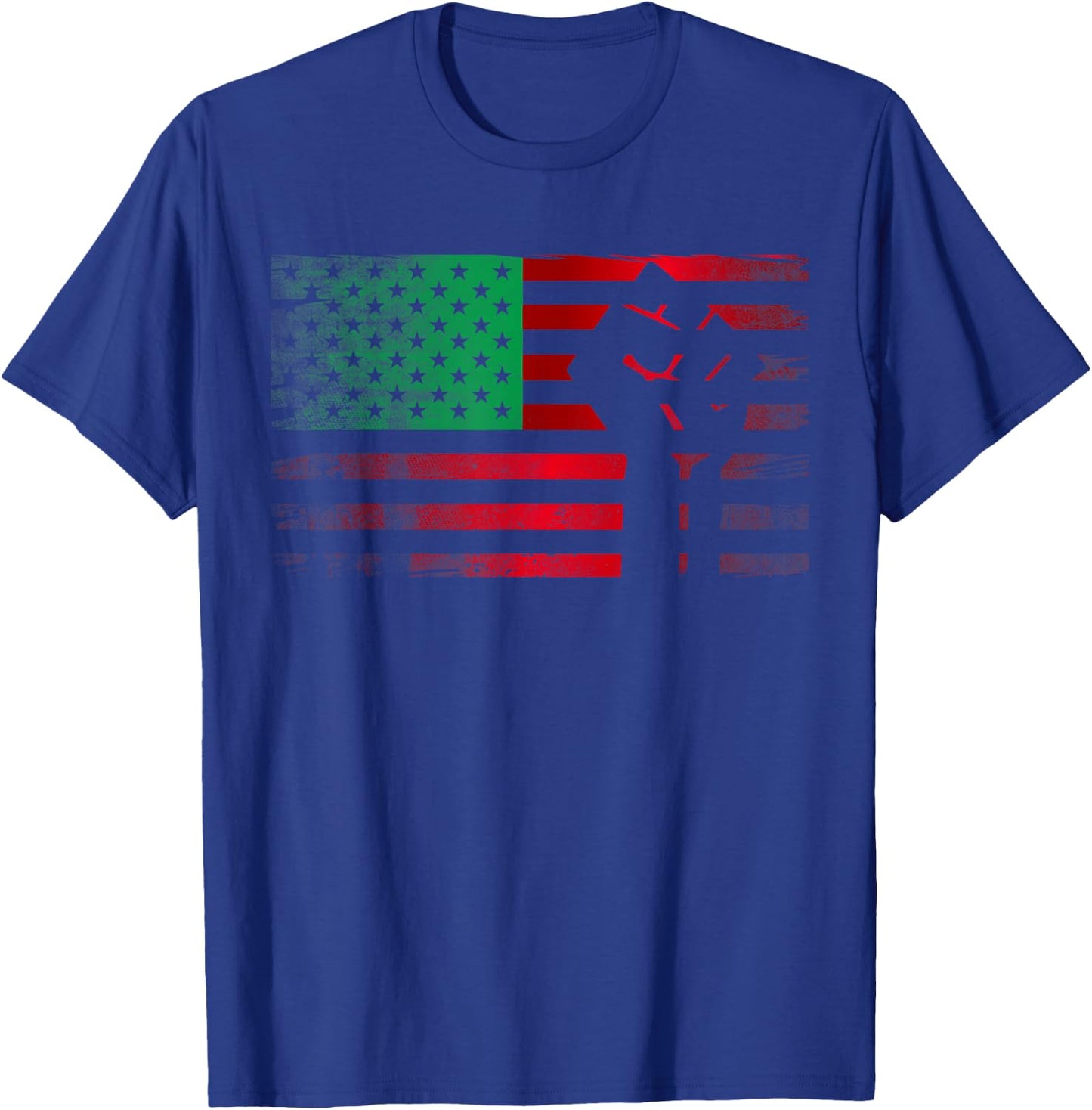 Pan African Fist UNIA American Flag Freedom Black Liberation T-Shirt - T-Shirt | Royal